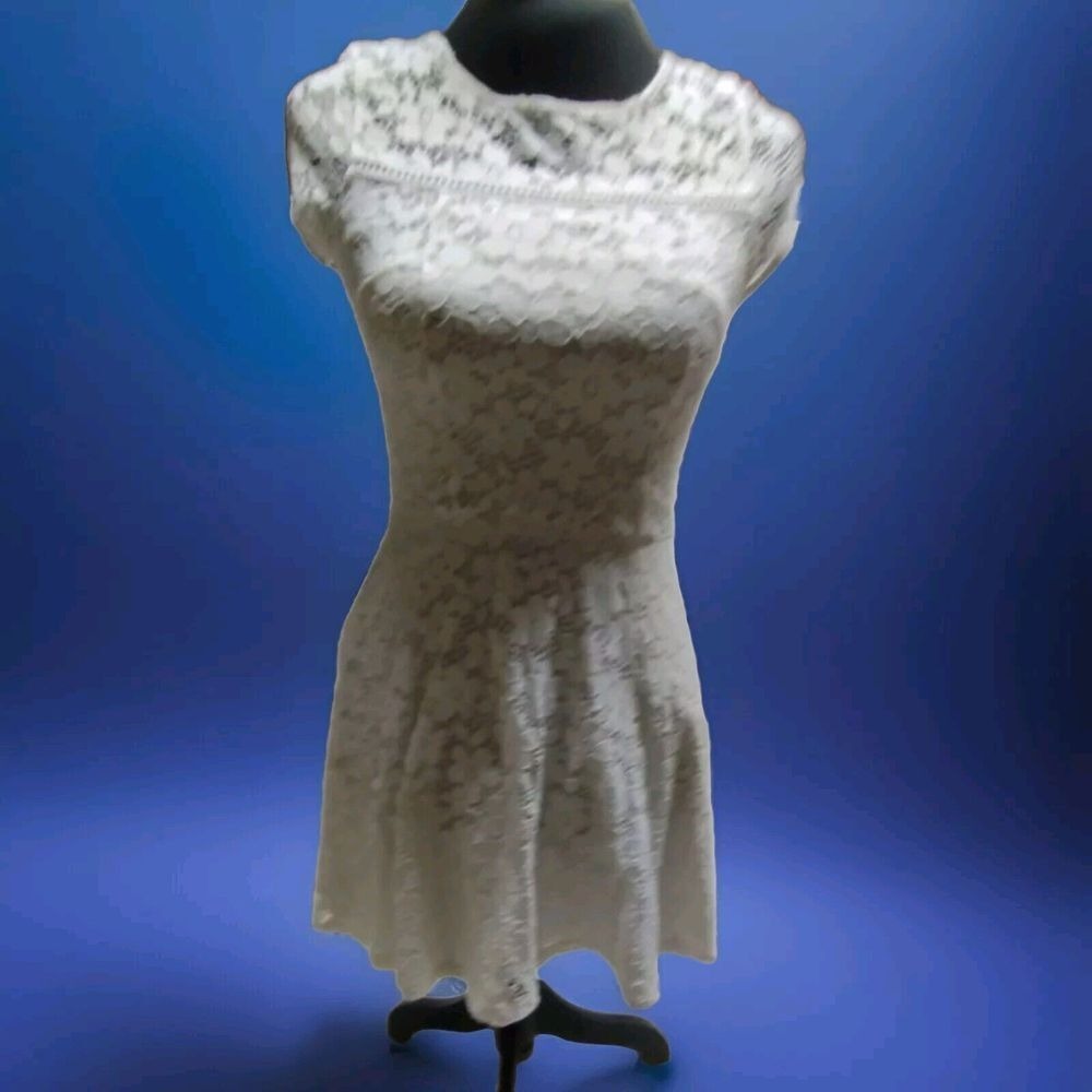 Abercrombie Kids Lace Dress‎ Party Bow Back White Size 11/12
